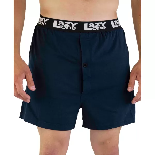 Lazy One Funny Animal Boxers Novelty Boxer Shorts Gag Gifts for Men Humorous Underwear for MenPassing Wind Blue Boxers