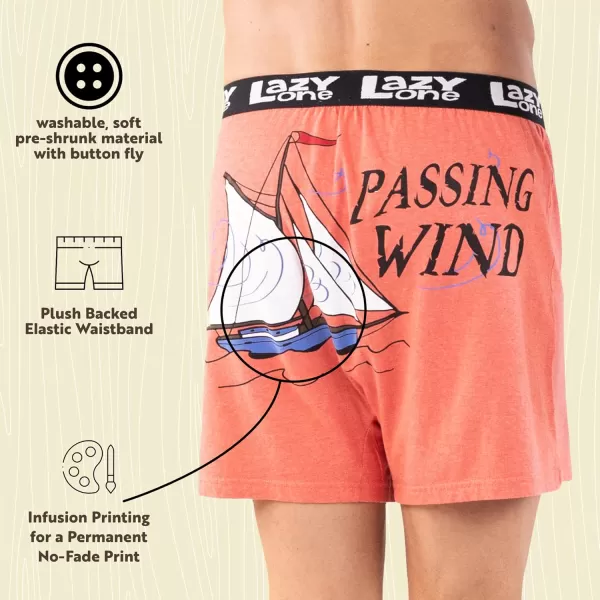 Lazy One Funny Animal Boxers Novelty Boxer Shorts Gag Gifts for Men Humorous Underwear for MenPassing Wind Boxers