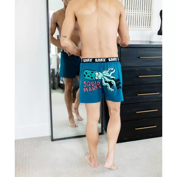 Lazy One Funny Animal Boxers Novelty Boxer Shorts Gag Gifts for Men Humorous Underwear for MenSquid Marks Boxers