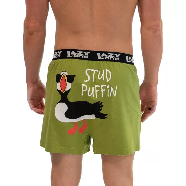 Lazy One Funny Animal Boxers Novelty Boxer Shorts Gag Gifts for Men Humorous Underwear for MenStud Puffin Boxers