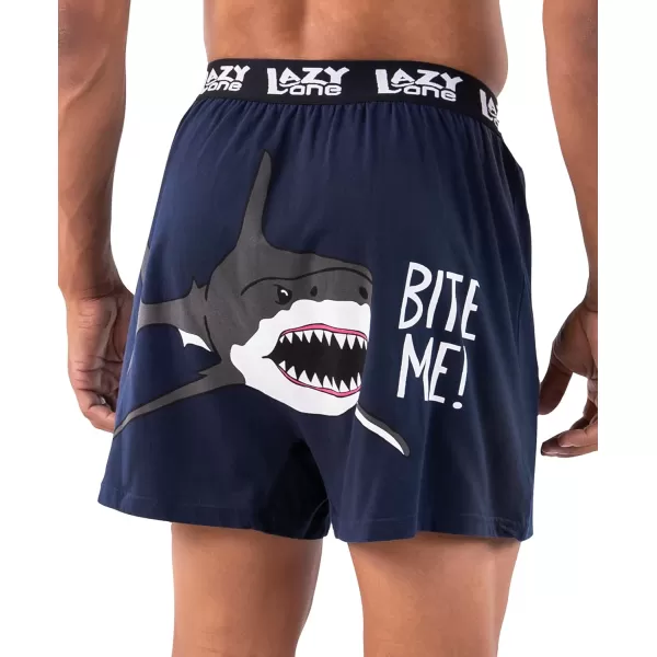 Lazy One Funny Animal Boxers Novelty Boxer Shorts Gag Gifts for Men Humorous Underwear for MenWide Awake Sharks Boxers