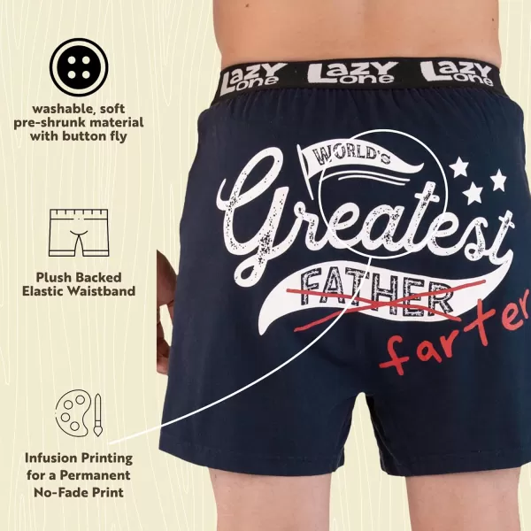 Lazy One Funny Animal Boxers Novelty Boxer Shorts Gag Gifts for Men Humorous Underwear for MenWorlds Greatest Farter Boxer