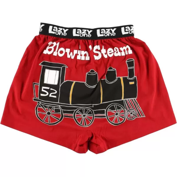 Lazy One Funny Animal Boxers Novelty Boxer Shorts Gag Gifts for Men Humorous Underwear for MenBlowin Steam Boxers