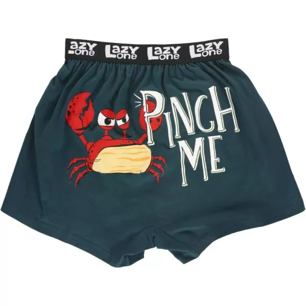 Lazy One Funny Animal Boxers Novelty Boxer Shorts Gag Gifts for Men Humorous Underwear for MenBlue Pinch Me Boxers