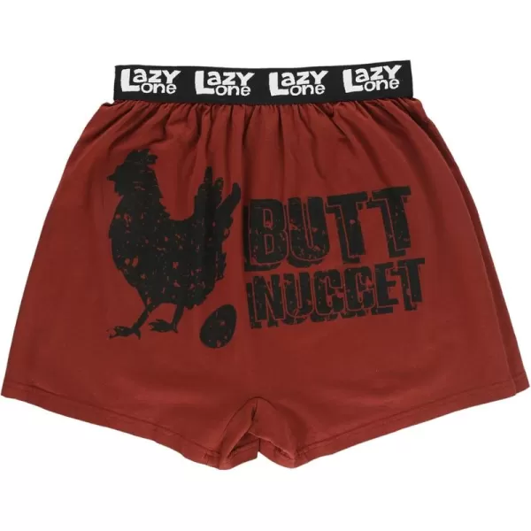 Lazy One Funny Animal Boxers Novelty Boxer Shorts Gag Gifts for Men Humorous Underwear for MenButt Nugget Boxer