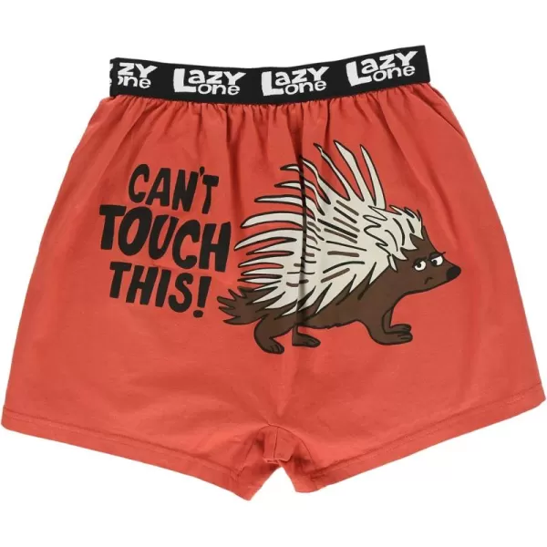 Lazy One Funny Animal Boxers Novelty Boxer Shorts Gag Gifts for Men Humorous Underwear for MenCant Touch Boxers
