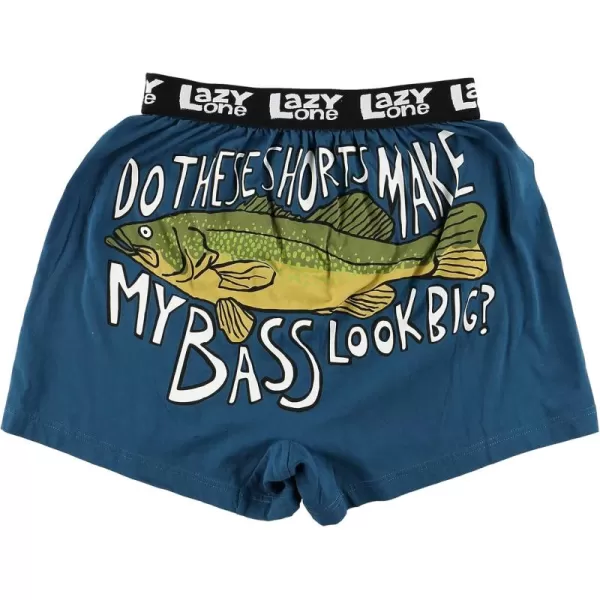 Lazy One Funny Animal Boxers Novelty Boxer Shorts Gag Gifts for Men Humorous Underwear for MenDark Blue Asleep at the Reel Boxers