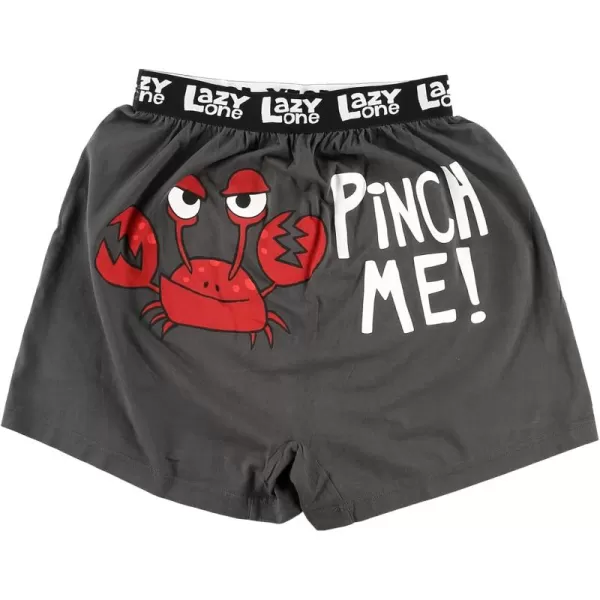 Lazy One Funny Animal Boxers Novelty Boxer Shorts Gag Gifts for Men Humorous Underwear for MenGrey Pinch Me Boxers