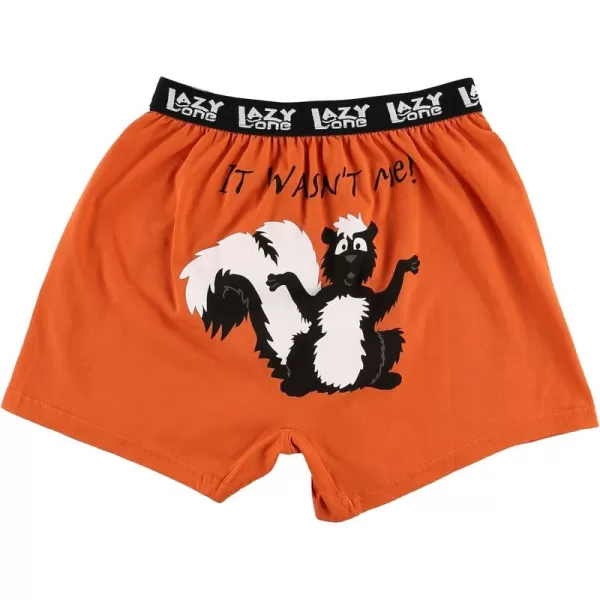 Lazy One Funny Animal Boxers Novelty Boxer Shorts Gag Gifts for Men Humorous Underwear for MenOrange It Wasnt Me Boxers
