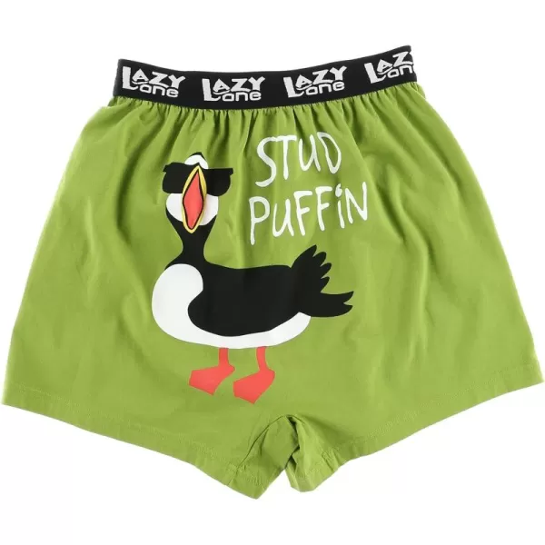 Lazy One Funny Animal Boxers Novelty Boxer Shorts Gag Gifts for Men Humorous Underwear for MenStud Puffin Boxers