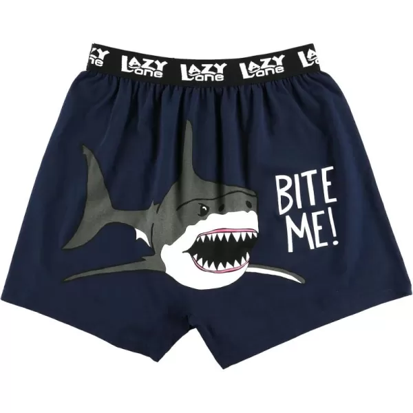Lazy One Funny Animal Boxers Novelty Boxer Shorts Gag Gifts for Men Humorous Underwear for MenWide Awake Sharks Boxers