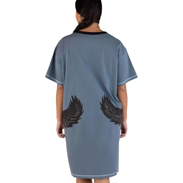 Lazy One Nightshirts for Women Cute Nightgown for Women Animal DesignsBear Hug Blue Nightshirt