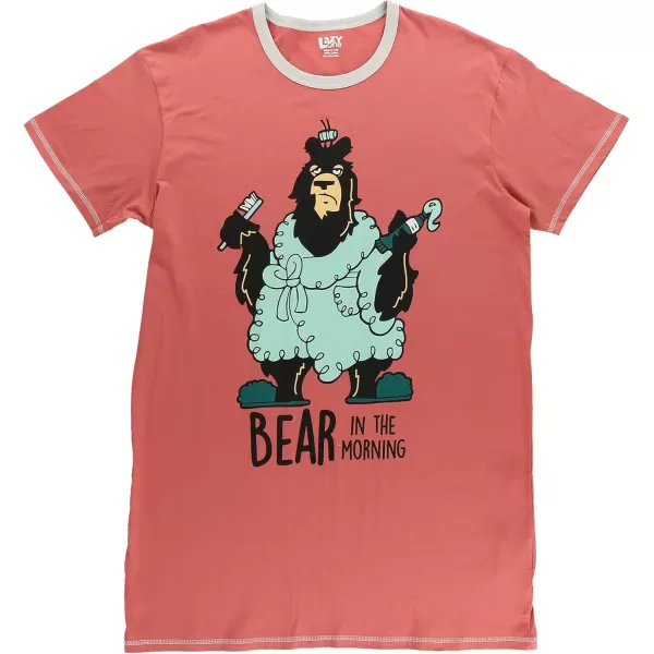 Lazy One Nightshirts for Women Cute Nightgown for Women Animal DesignsBear in Am Nightshirt