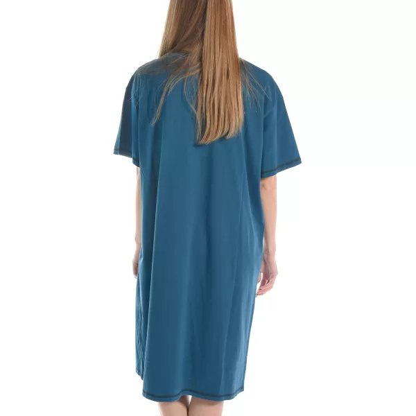 Lazy One Nightshirts for Women Cute Nightgown for Women Animal DesignsBlue One Dam Thing After Another Nightshirt