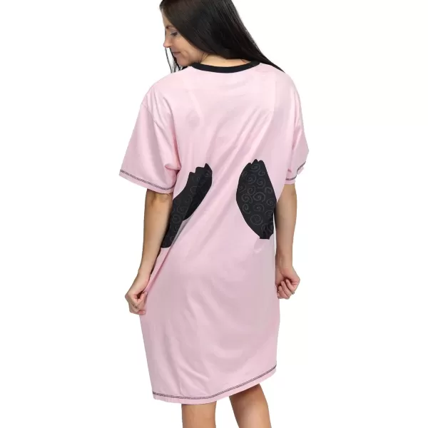 Lazy One Nightshirts for Women Cute Nightgown for Women Animal DesignsLight Pink Bear Hug Pink Nightshirt
