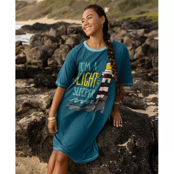 Lazy One Nightshirts for Women Cute Nightgown for Women Animal DesignsLight Sleeper Nightshirt