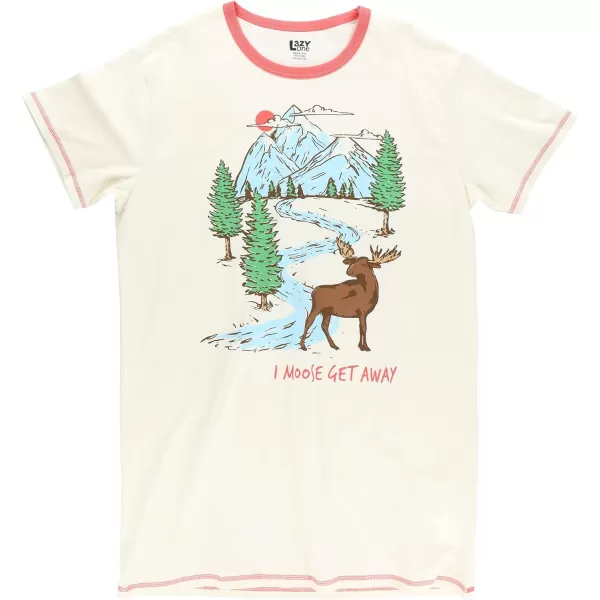 Lazy One Nightshirts for Women Cute Nightgown for Women Animal DesignsMoose Get Away