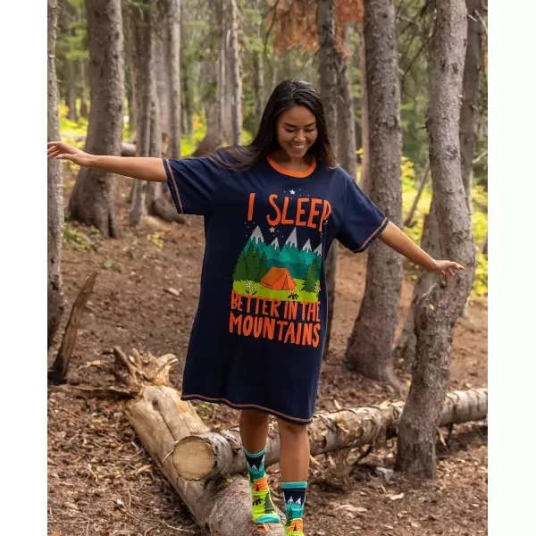 Lazy One Nightshirts for Women Cute Nightgown for Women Animal DesignsSleep Better in Mtn Nightshirt