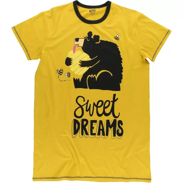 Lazy One Nightshirts for Women Cute Nightgown for Women Animal DesignsSweet Dreams Bear Nightshirt
