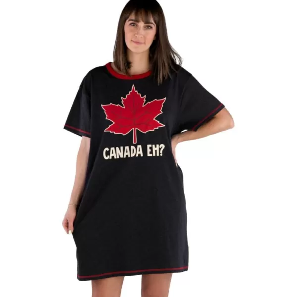 Lazy One Nightshirts for Women Cute Nightgown for Women Animal DesignsCanada Eh Nightshirt