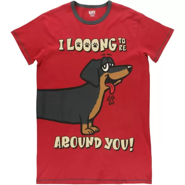Lazy One Nightshirts for Women Cute Nightgown for Women Animal DesignsRed Long to Be Nightshirt