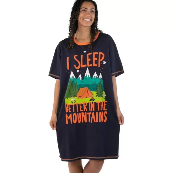Lazy One Nightshirts for Women Cute Nightgown for Women Animal DesignsSleep Better in Mtn Nightshirt