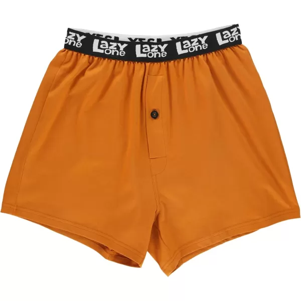 Lazy One Funny Animal Boxers Novelty Boxer Shorts Humorous Underwear Gag Gifts for Men Funny Bear BoxersBear Bum Orange Boxers
