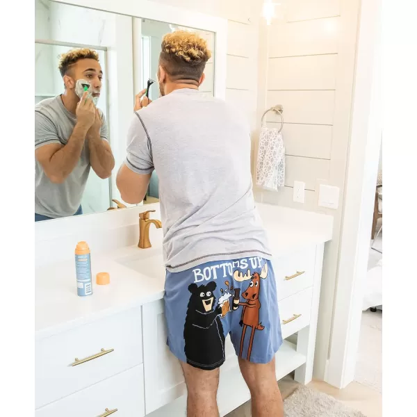 Lazy One Funny Animal Boxers Novelty Boxer Shorts Humorous Underwear Gag Gifts for Men Funny Bear BoxersBottoms Up Boxers