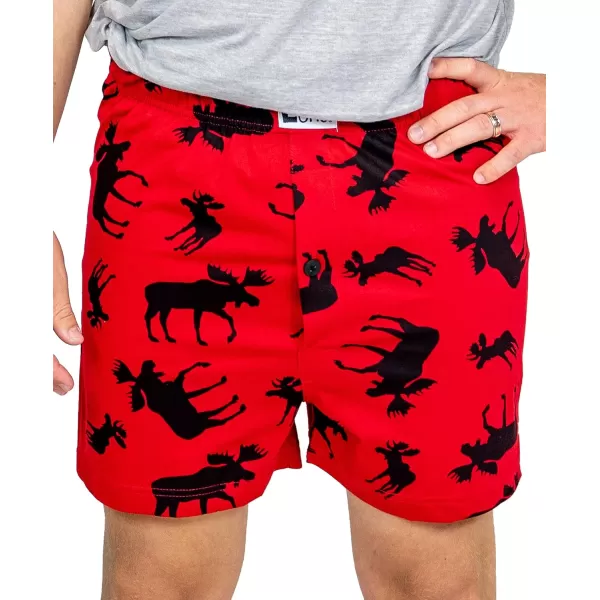Lazy One Funny Animal Boxers Novelty Boxer Shorts Humorous Underwear Gag Gifts for Men Funny Bear BoxersClassic Moose Boxers