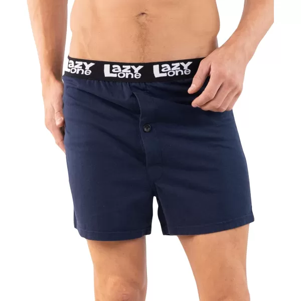 Lazy One Funny Animal Boxers Novelty Boxer Shorts Humorous Underwear Gag Gifts for Men Funny Bear BoxersDark Blue Butt Quack Boxer