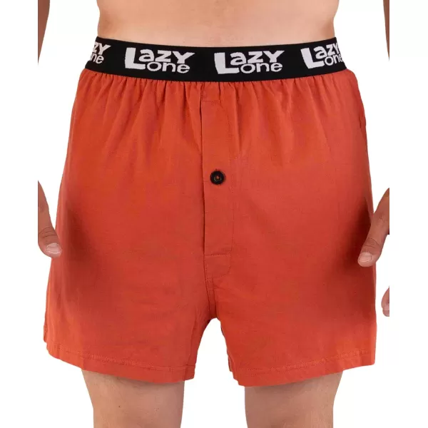 Lazy One Funny Animal Boxers Novelty Boxer Shorts Humorous Underwear Gag Gifts for Men Funny Bear BoxersDont Moose Orange Boxers