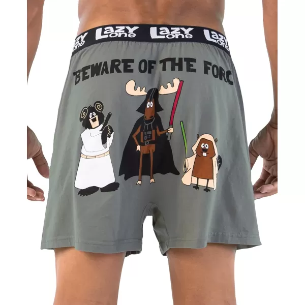 Lazy One Funny Animal Boxers Novelty Boxer Shorts Humorous Underwear Gag Gifts for Men Funny Bear BoxersMay the Forest Be With You Boxers