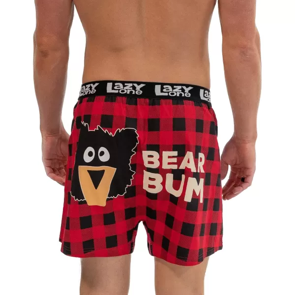 Lazy One Funny Animal Boxers Novelty Boxer Shorts Humorous Underwear Gag Gifts for Men Funny Bear BoxersSawing Logs Boxers