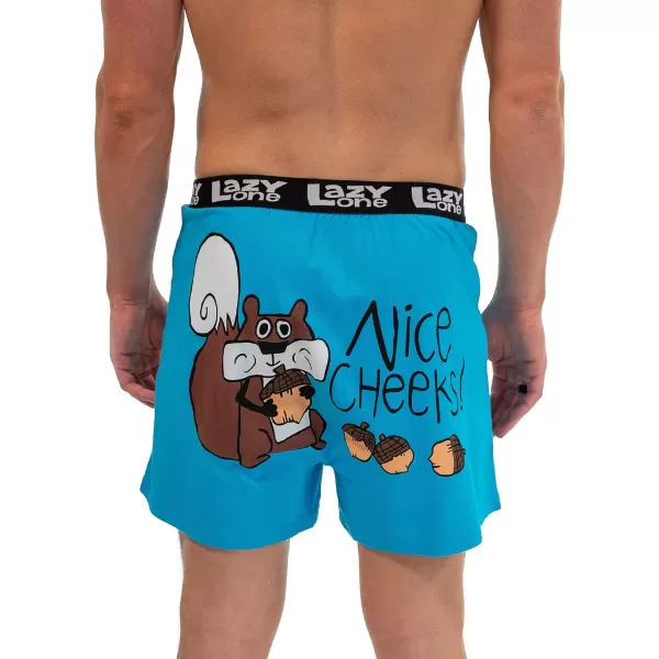 Lazy One Funny Animal Boxers Novelty Boxer Shorts Humorous Underwear Gag Gifts for Men Funny Bear BoxersSky Blue Nice Cheeks Boxers
