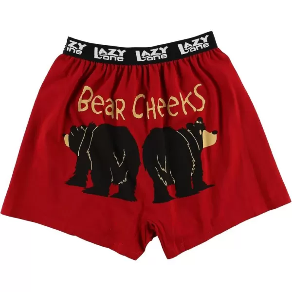 Lazy One Funny Animal Boxers Novelty Boxer Shorts Humorous Underwear Gag Gifts for Men Funny Bear BoxersBear Cheeks Boxers