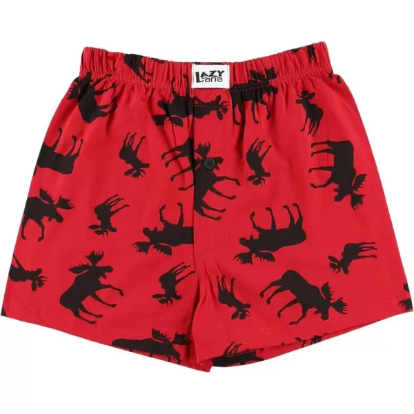 Lazy One Funny Animal Boxers Novelty Boxer Shorts Humorous Underwear Gag Gifts for Men Funny Bear BoxersClassic Moose Boxers