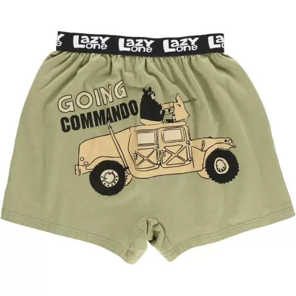 Lazy One Funny Animal Boxers Novelty Boxer Shorts Humorous Underwear Gag Gifts for Men Funny Bear BoxersGoing Commando Green Boxers
