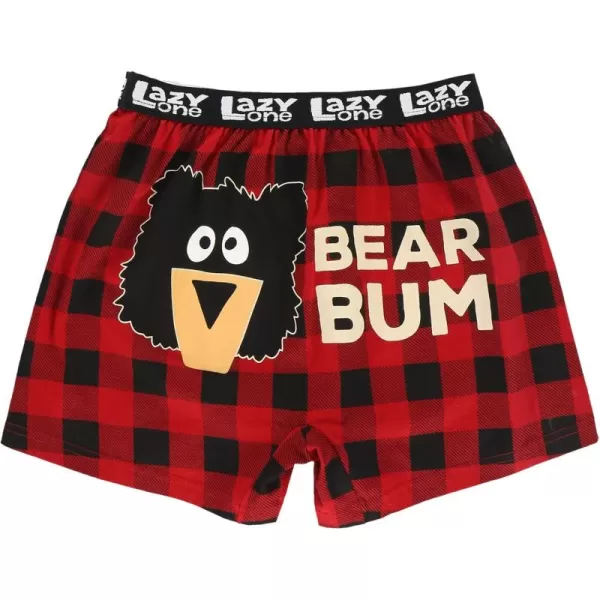 Lazy One Funny Animal Boxers Novelty Boxer Shorts Humorous Underwear Gag Gifts for Men Funny Bear BoxersSawing Logs Boxers