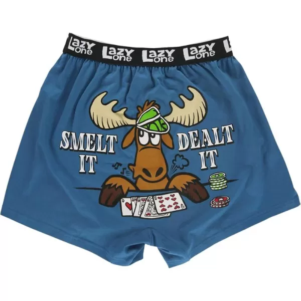 Lazy One Funny Animal Boxers Novelty Boxer Shorts Humorous Underwear Gag Gifts for Men Funny Bear BoxersSmelt It Dealt It Moose Boxers
