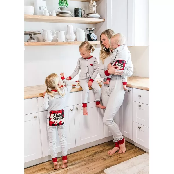 Lazy One Flapjacks Matching Pajamas for The Dog Baby Kids Teens and AdultsGrey Bear Flapjack Onesie