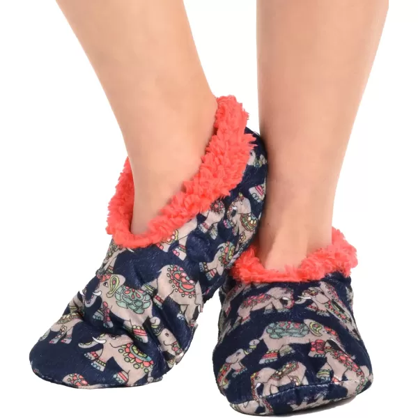 Lazy One Fuzzy Feet Slipper Socks for Women Cute FleeceLined House Slippers Cute Dog ampamp Cat DesignDream Big Elephant Fuzzy Feet
