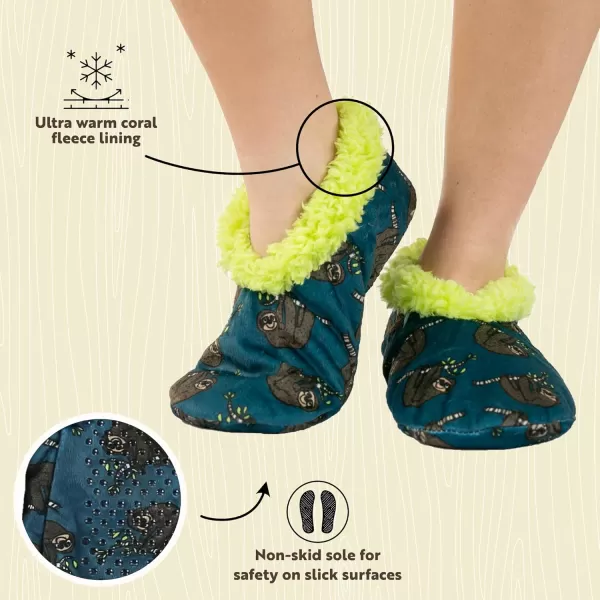 Lazy One Fuzzy Feet Slipper Socks for Women Cute FleeceLined House Slippers Cute Dog ampamp Cat DesignSloth Fuzzy Feet
