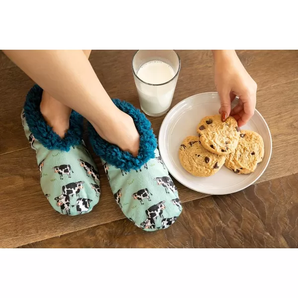 Lazy One Fuzzy Feet Slipper Socks for Women Cute FleeceLined House Slippers NonSkid Slipper SocksMoody in Am Blue Fuzzy Feet