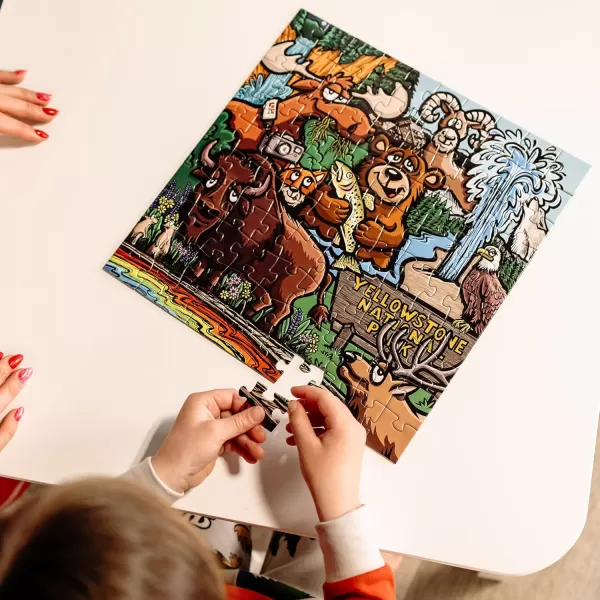 Lazy One National Park Puzzles Jigsaw Puzzles for Adults and Kids 100 and 500 Piece Puzzles for The Whole Family Smoky MtnYellowstone National Park