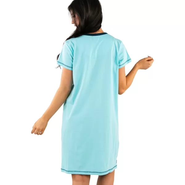 Lazy One Womens Nightgown Funny VNeck Sleep Shirt for Women Novelty Pajama ShirtsOtterly Exhausted Light Nightshirt
