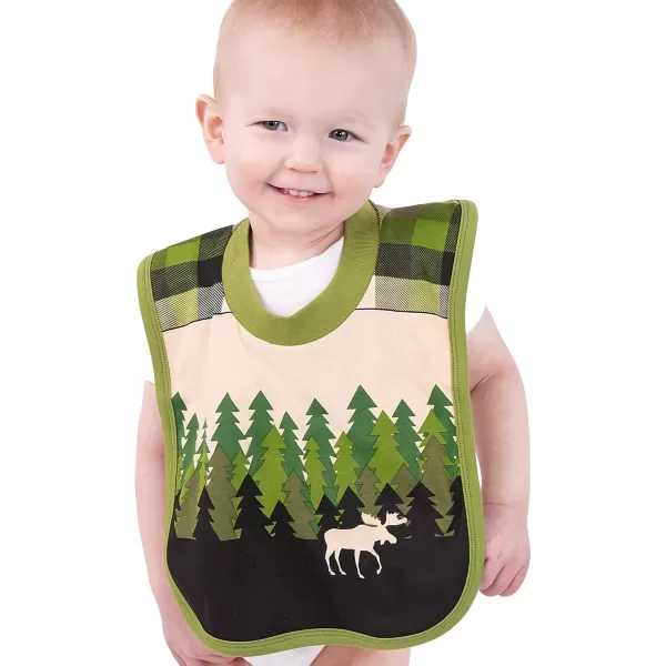 LazyOne AnimalPrint Baby Bibs Cute Baby Shower Gifts One SizeForest Bib