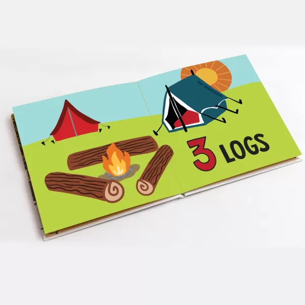 Little Campers 123 Counting Board Book for Girls and Boys Camping Themed Counting Book for Kids
