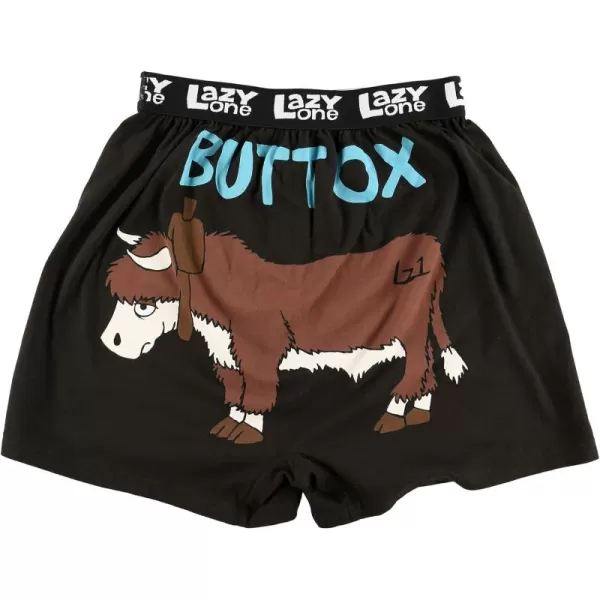 Lazy One Funny Animal Boxers Humorous Underwear Novelty Boxer Shorts Gag Gifts for MenButt Ox Boxers