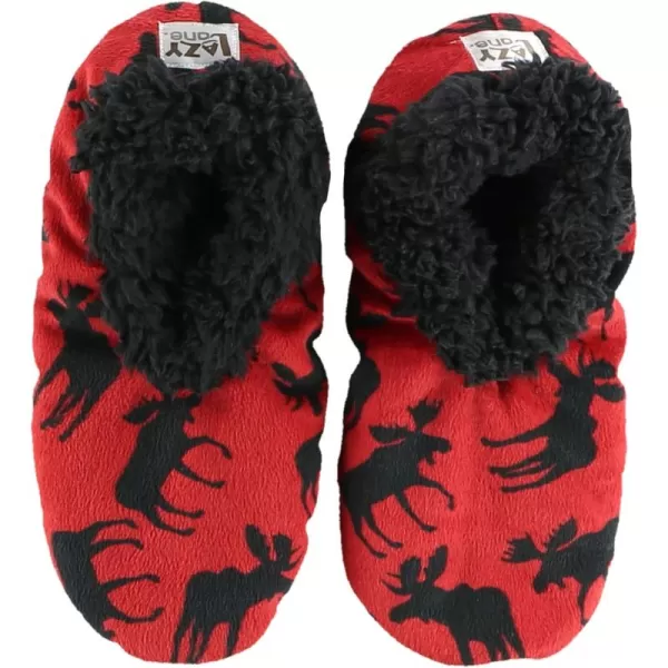 Lazy One Fuzzy Feet Slipper Socks for Women Cute FleeceLined House Slippers NonSkid Slipper SocksClassic Moose Fuzzy Feet