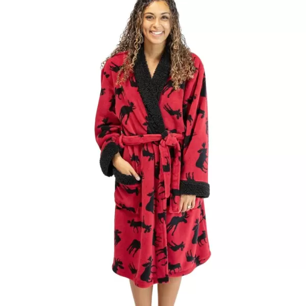 Lazy One UltraCozy Bathrobes for WomenClassic Moose Bathrobe